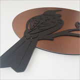 Brushed Copper NZ Tui Bird Art Circle - ShopNZ
