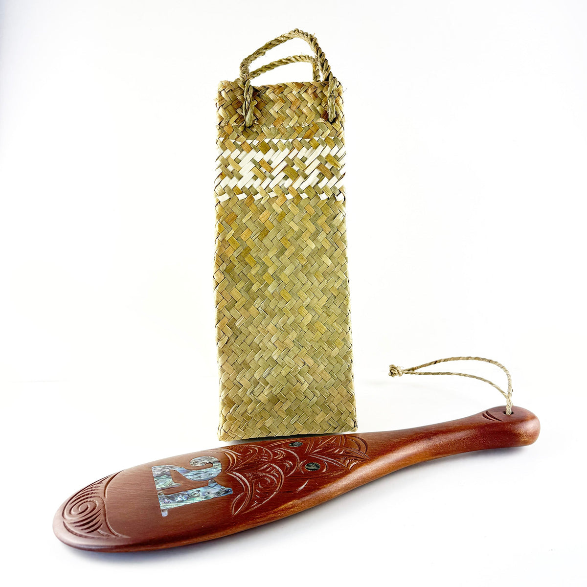 Carved Māori 21st Birthday Patu Inlaid With Paua Shell - ShopNZ