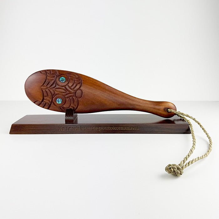 Carved Maori Patu on Stand - ShopNZ