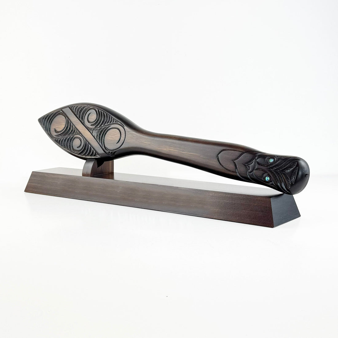 Carved Maori Waka Hoe Paddle - Stand Optional - ShopNZ