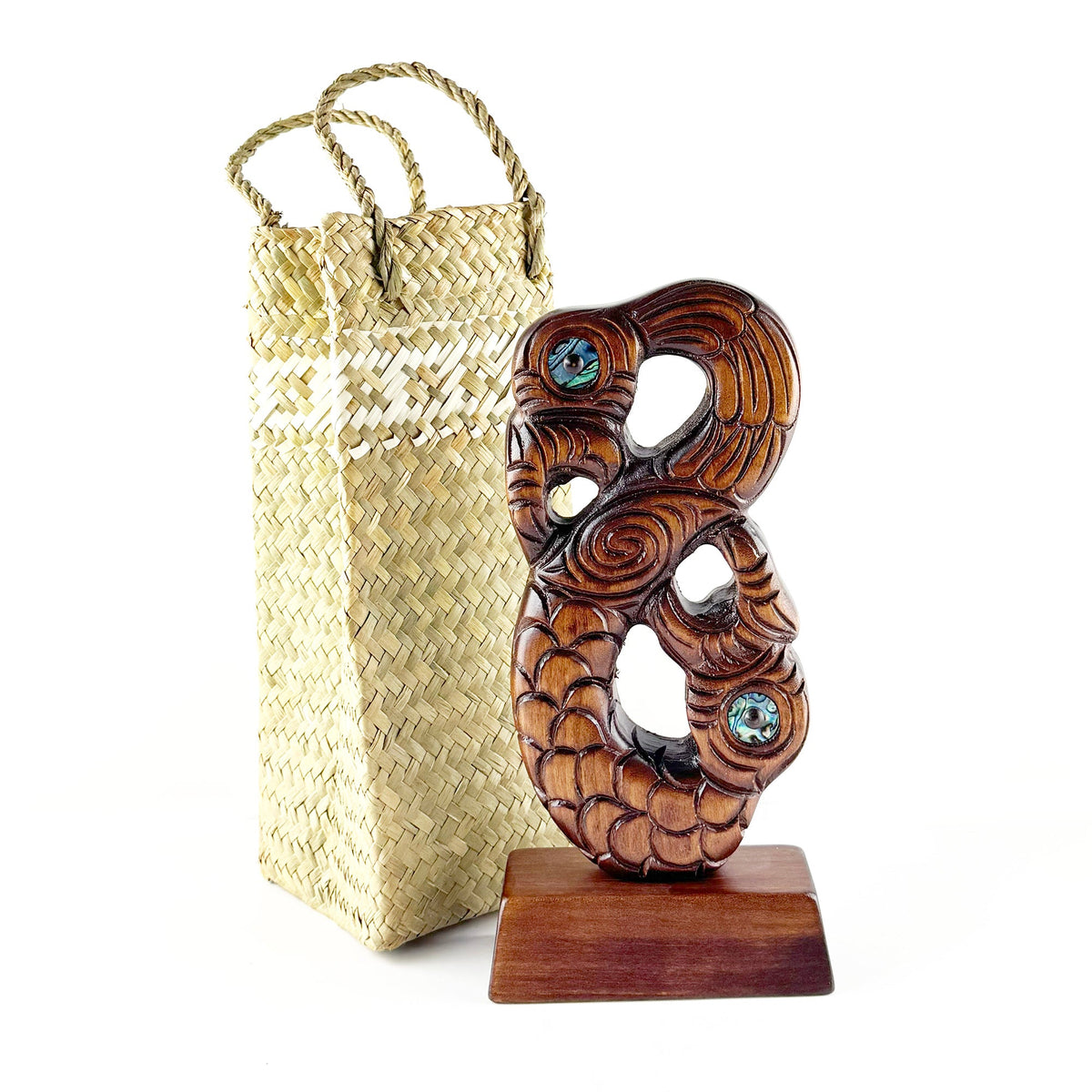 Carved Wooden Maori Manaia Protector Trophy - ShopNZ