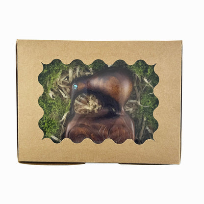 Carved Wooden Young Kiwi Bird - Made in Rotorua NZ - ShopNZ