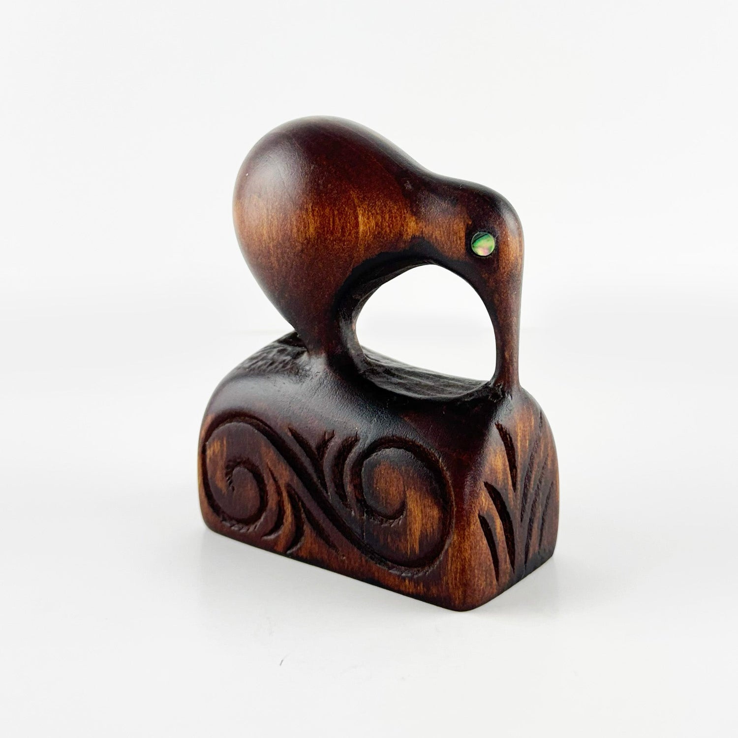 Carved Wooden Young Kiwi Bird - Made in Rotorua NZ - ShopNZ