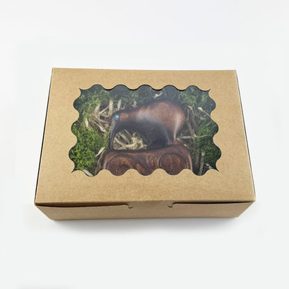 Carved Wooden Young Kiwi Bird - Made in Rotorua NZ - ShopNZ