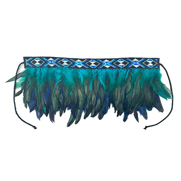 Child Size Paua Blue Short Korowai - ShopNZ