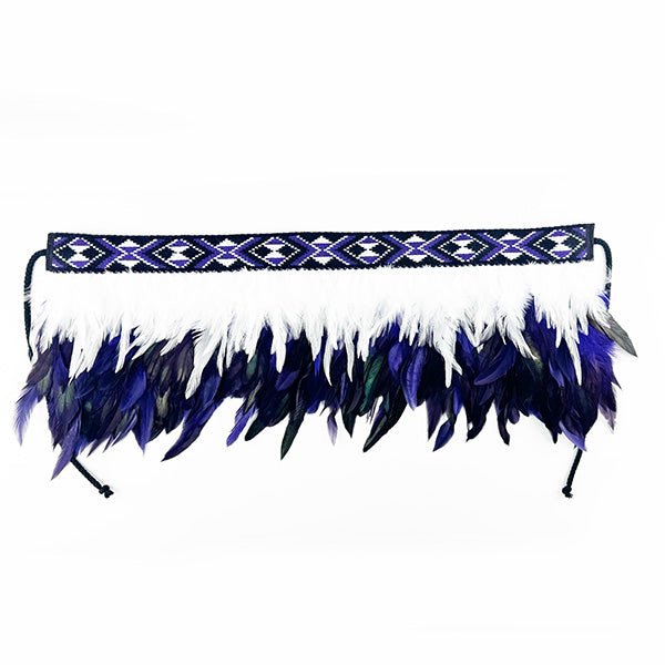 Child Size Purple and White Short Korowai - ShopNZ