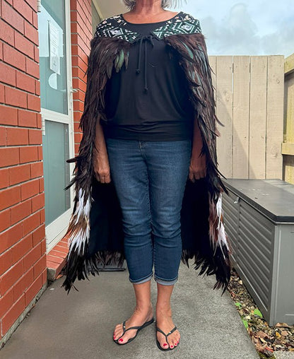 Chocolate and Jade Maori Korowai - ShopNZ