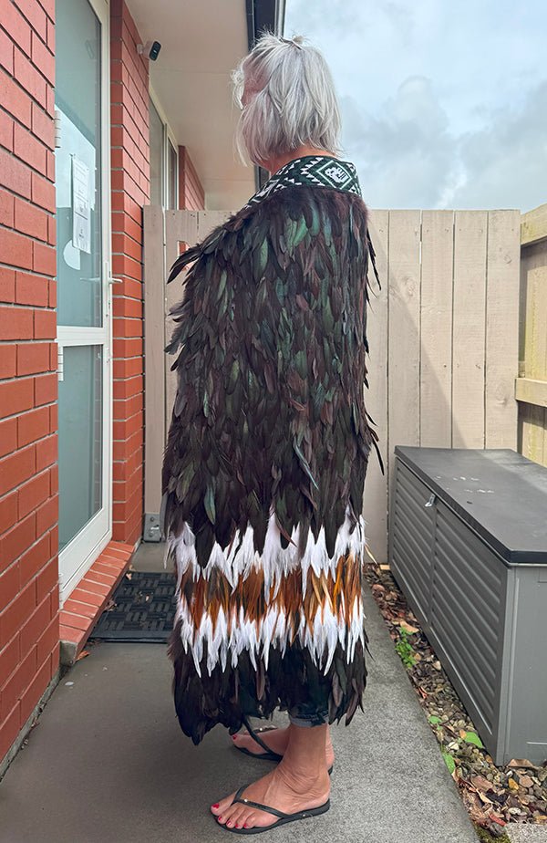 Chocolate and Jade Maori Korowai - ShopNZ