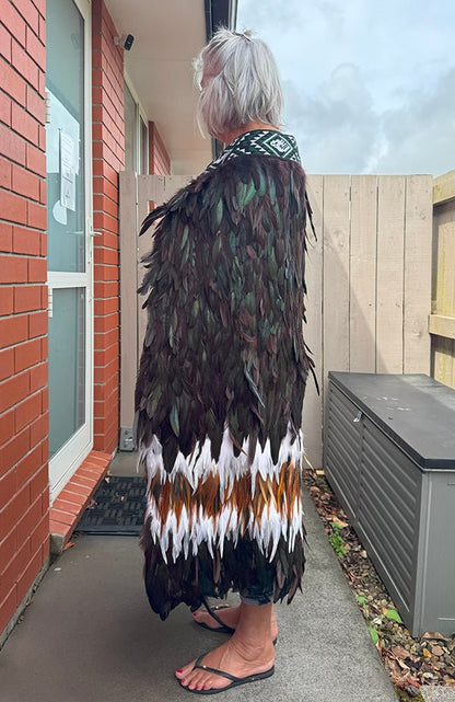 Chocolate and Jade Maori Korowai - ShopNZ