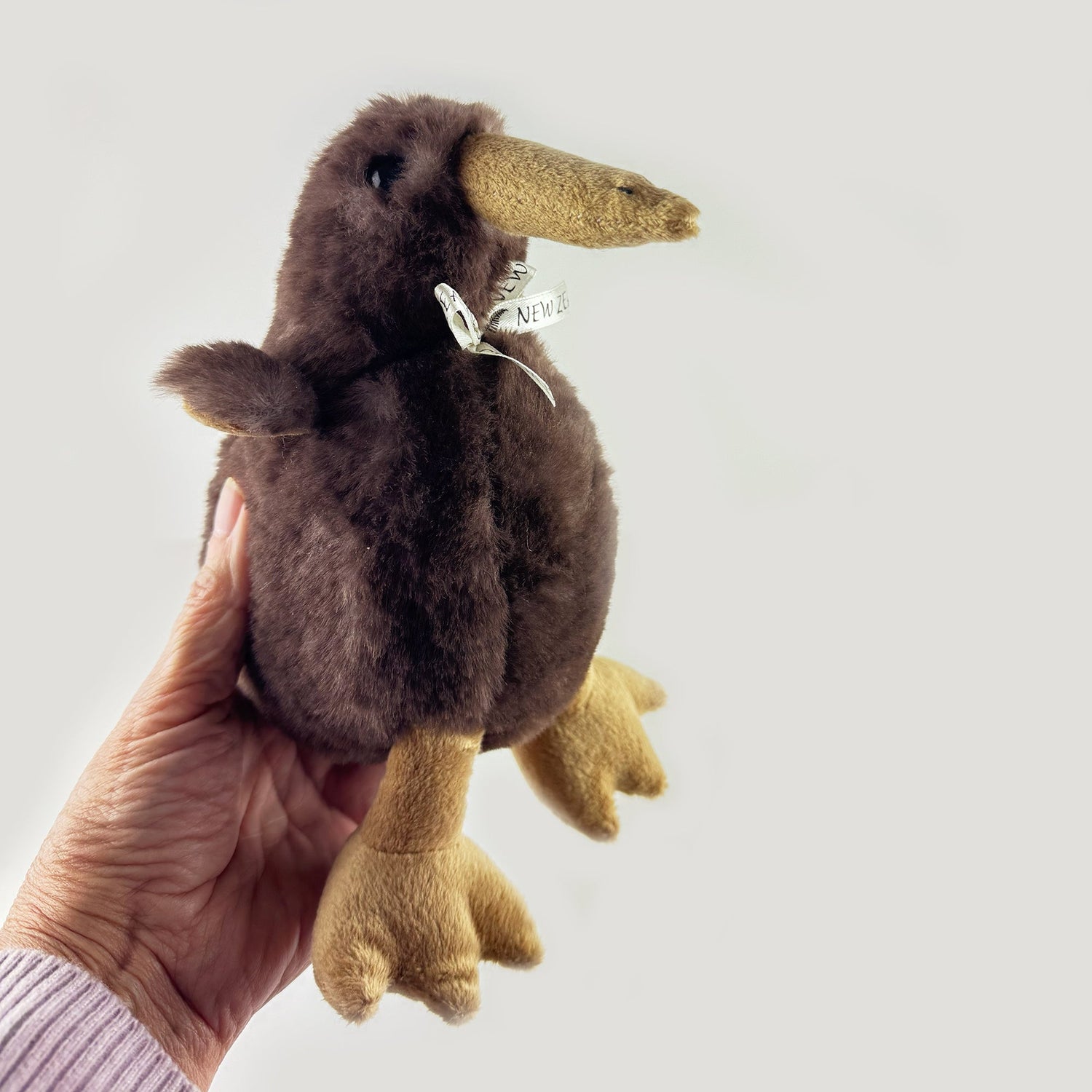 Chocolate Brown Plush Kiwi Bird Toy - ShopNZ