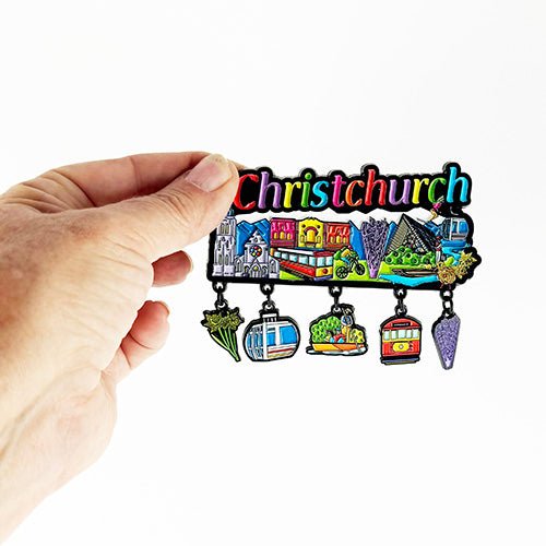 Christchurch NZ Souvenir Fridge Magnet with Charms - ShopNZ