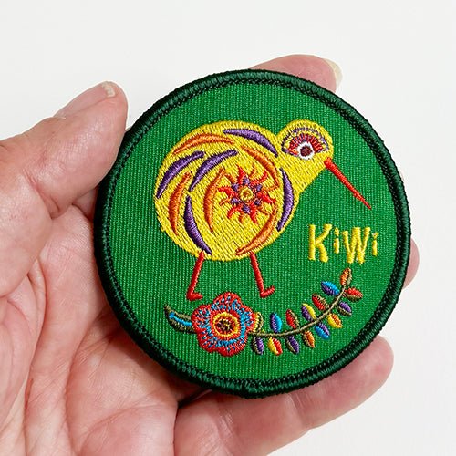 Colourful NZ Kiwi Bird Iron On Patch - ShopNZ