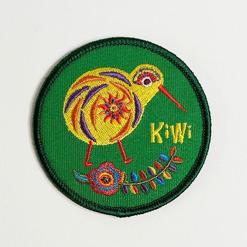 Colourful NZ Kiwi Bird Iron On Patch - ShopNZ