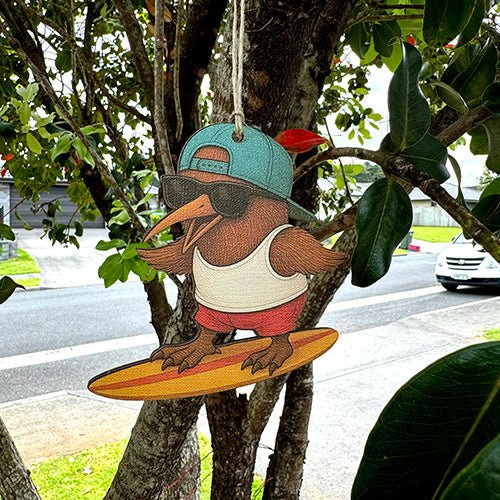 Cool Santa Kiwi Surfer Dude Christmas Ornament - ShopNZ