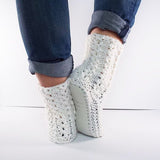 Cream NZ Sheepskin and Wool Slipper Socks - ShopNZ