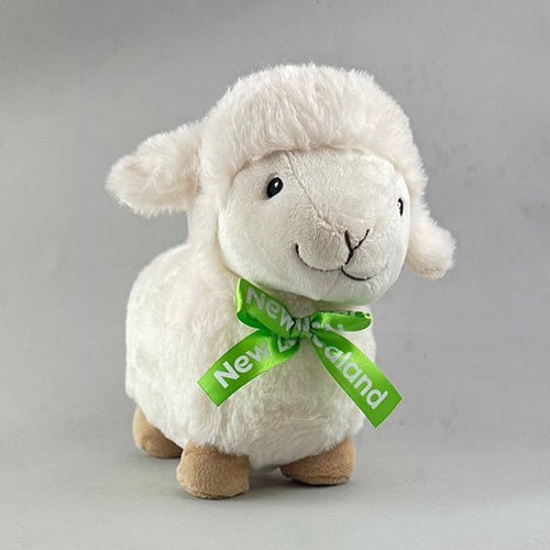 Cute 20cm Standing Sheep Soft Toy - made from recycled material - ShopNZ
