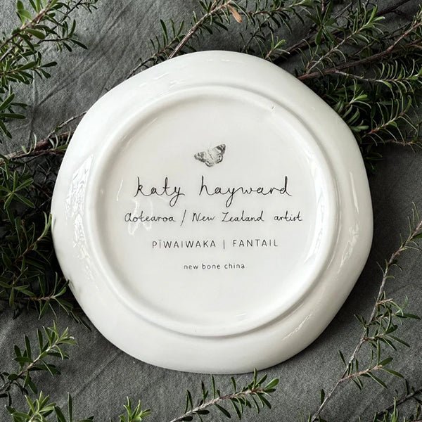 Cute Come Fly With Me Fantail Trinket Dish by Northland Artist Katy Hayward - ShopNZ