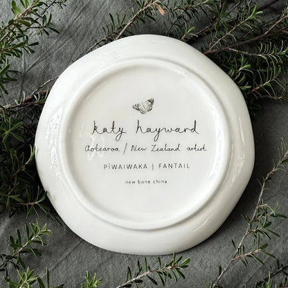 Cute Come Fly With Me Fantail Trinket Dish by Northland Artist Katy Hayward - ShopNZ
