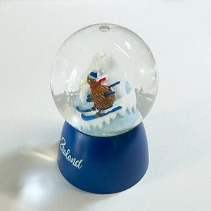 Cute NZ Kiwi Bird Skier Winter Snowglobe - ShopNZ