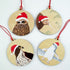 Cute Pack of 4 NZ Birds Xmas Ornaments - Kiwi, Penguin, Owl, Falcon - ShopNZ