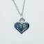 Cute Silver Paua Heart Necklace