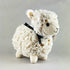 Cute Standing Sheep Soft Toy with Black Ribbon and Curly Fleece - ShopNZ