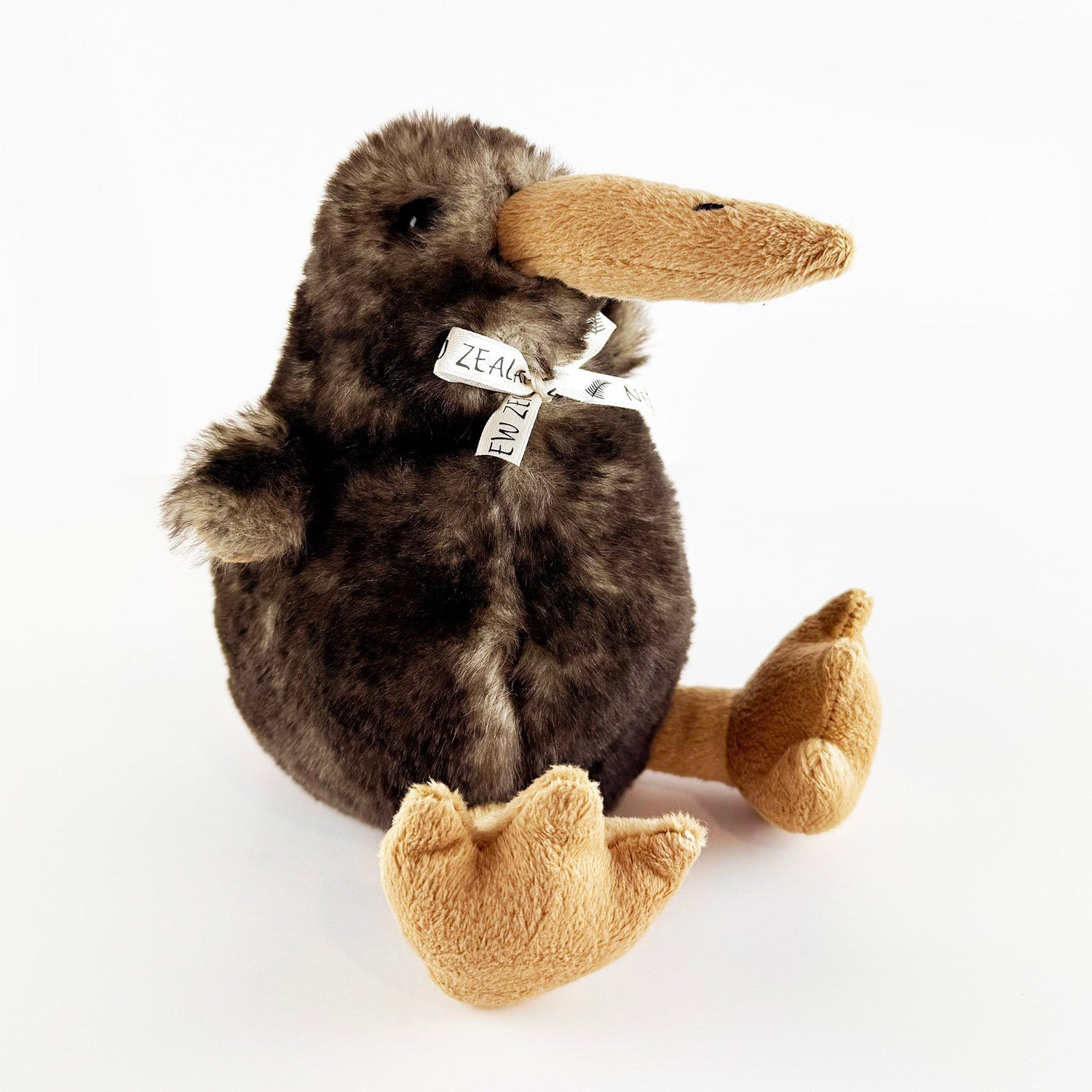 Dark Brown Plush Kiwi Bird Toy - Wonderful NZ Souvenir - ShopNZ