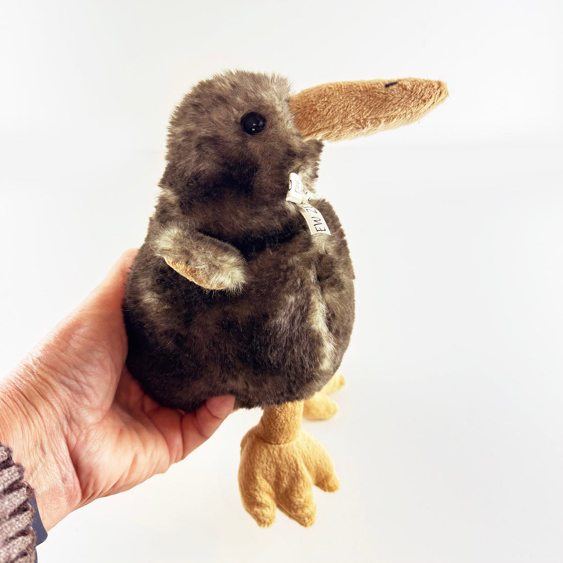 Dark Brown Plush Kiwi Bird Toy - Wonderful NZ Souvenir - ShopNZ