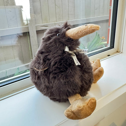 Dark Brown Super Soft Kiwi Bird Plush Toy - ShopNZ
