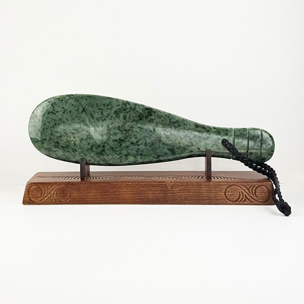 Extra Large 40cm Pounamu Greenstone Mere with Optional Stand - ShopNZ