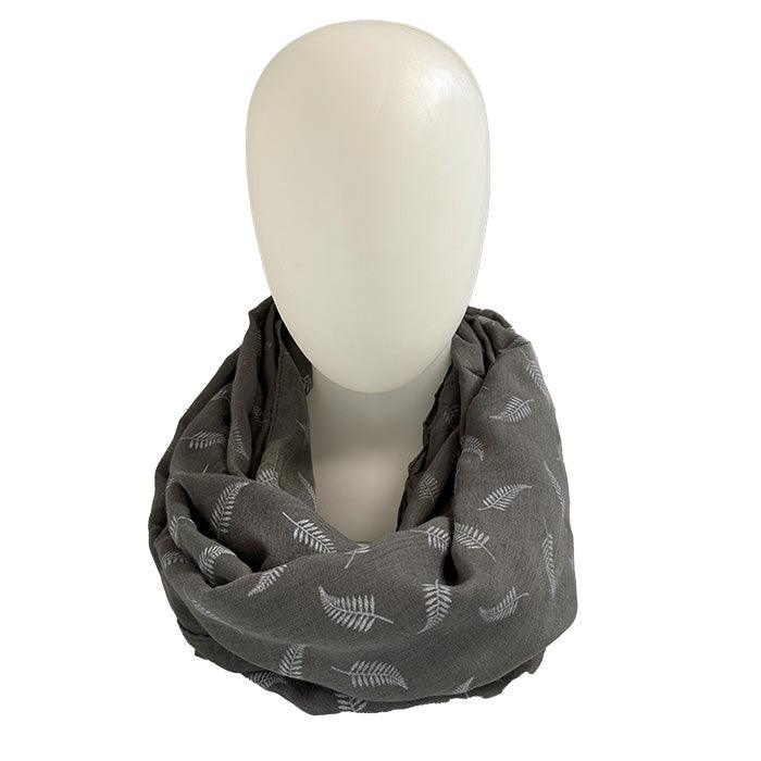 Fabulous Grey Infinity Scarf with NZ Silver Ferns - ShopNZ
