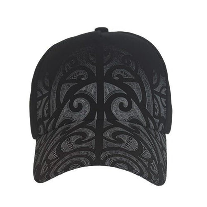 Fabulous Tattoo Print Black Maori Cap - ShopNZ