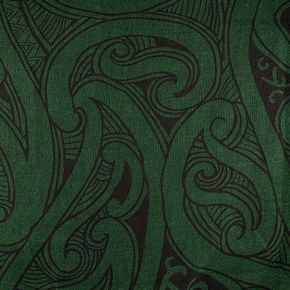 Forest Green Maori Tattoo Design Scarf or Sarong - ShopNZ