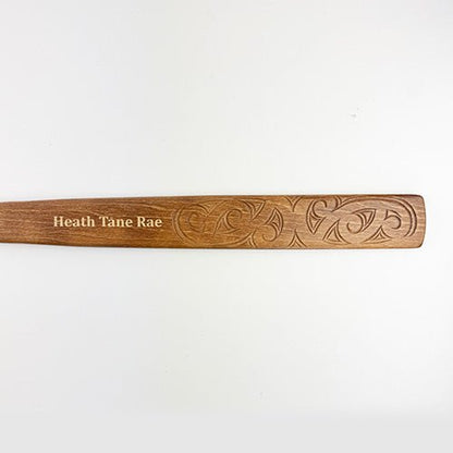 Full Size Maori Carved Taiaha on Stand - ShopNZ