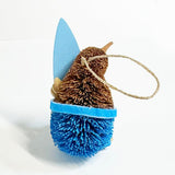 Fun NZ Brush Kiwi Bird Surfer Dude Christmas Ornament - ShopNZ