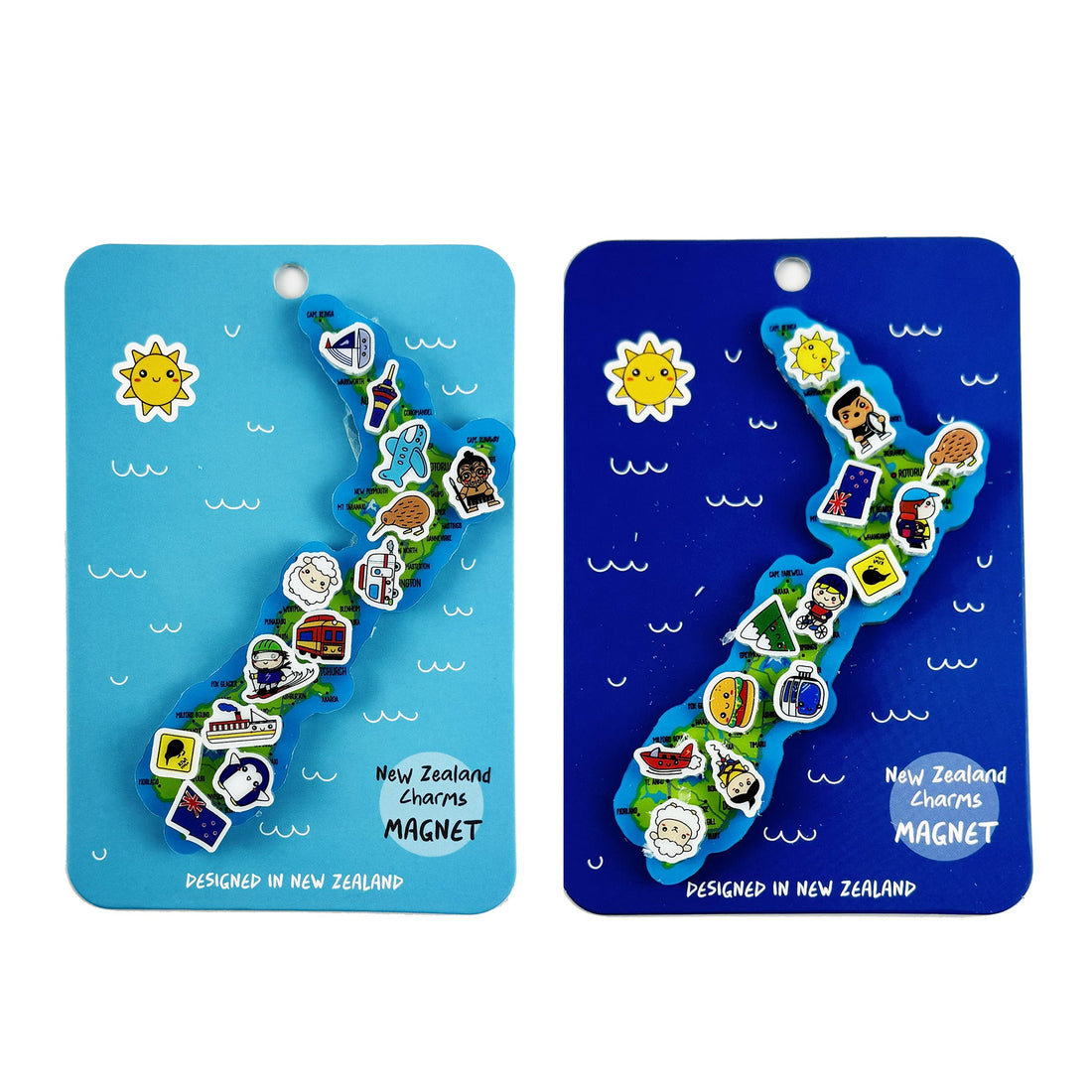 Fun NZ Map Charms Magnets - 2 To Choose From - ShopNZ