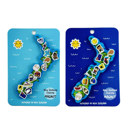 Fun NZ Map Charms Magnets - 2 To Choose From - ShopNZ