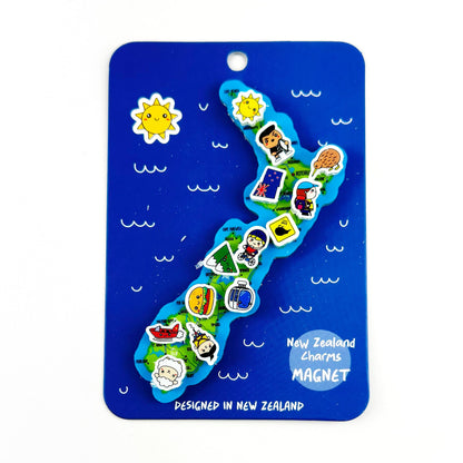 Fun NZ Map Charms Magnets - 2 To Choose From - ShopNZ