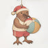 Fun Santa Kiwi with Beach Ball Christmas Ornament - ShopNZ