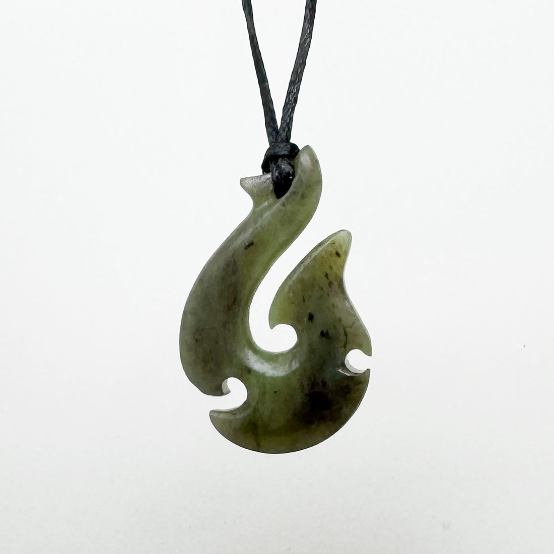 Genuine Ngai Tahu NZ Greenstone Fish Hook Necklace - ShopNZ