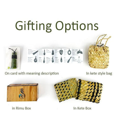 Genuine Ngai Tahu Pounamu Wrapped Greenstone Toki Necklace 6cm - ShopNZ