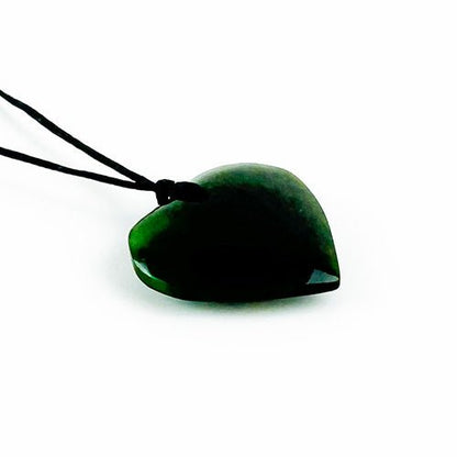 Genuine NZ Greenstone 30mm Heart Manawa Necklace - ShopNZ