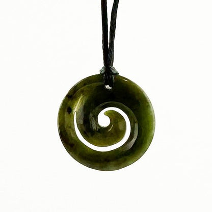 Genuine NZ Greenstone Closed Koru Necklace - Pounamu from Hokitika - ShopNZ