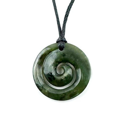 Genuine NZ Greenstone Closed Koru Necklace - Pounamu from Hokitika - ShopNZ