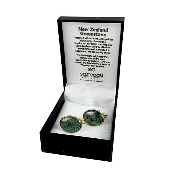 Genuine NZ Greenstone Cufflinks - ShopNZ