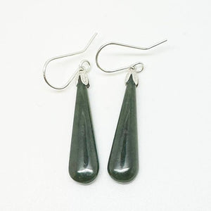 Genuine NZ Greenstone Drop Earrings - ShopNZ