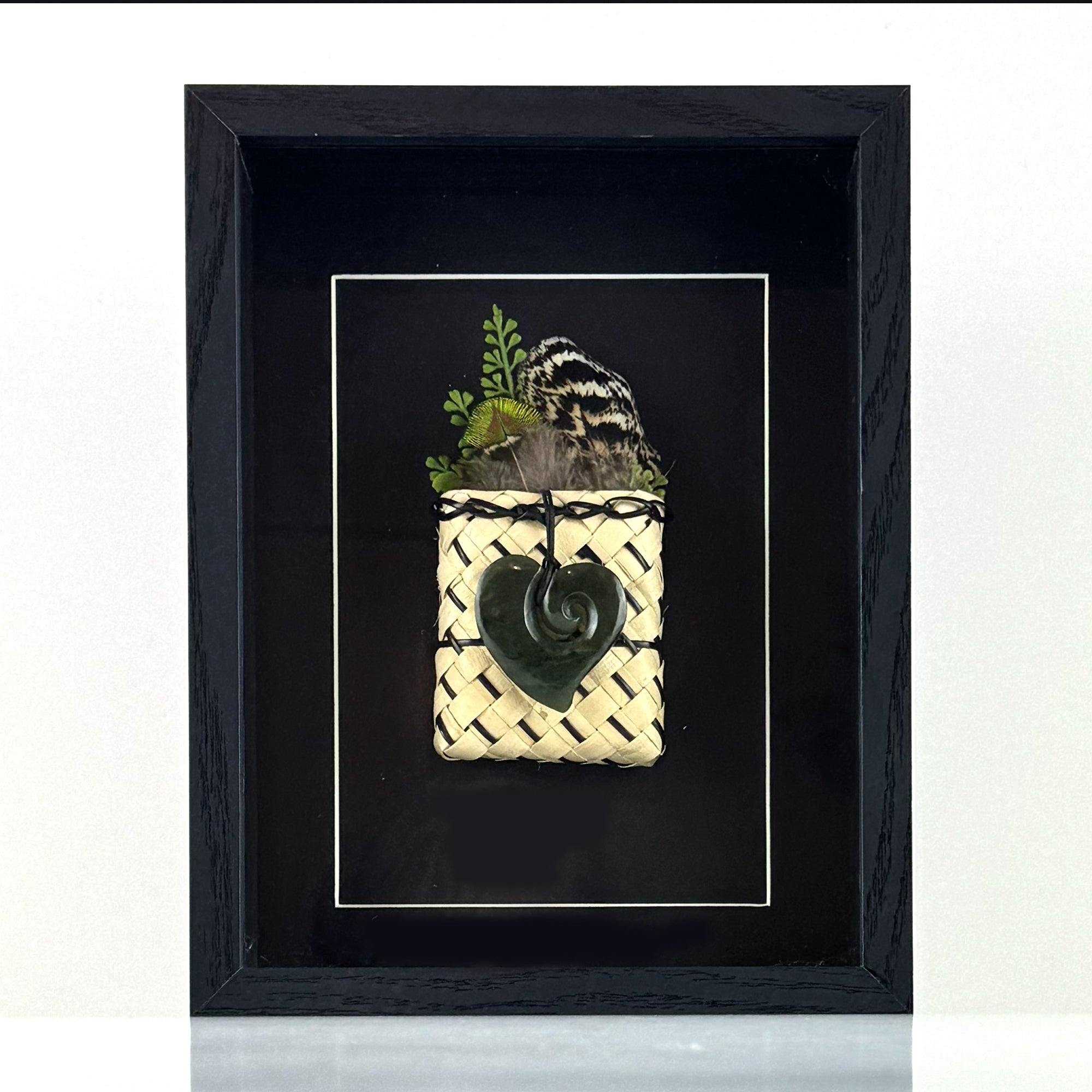 Genuine NZ Greenstone Heart Necklace Wall Art - ShopNZ