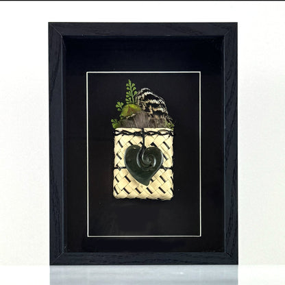 Genuine NZ Greenstone Heart Necklace Wall Art - ShopNZ