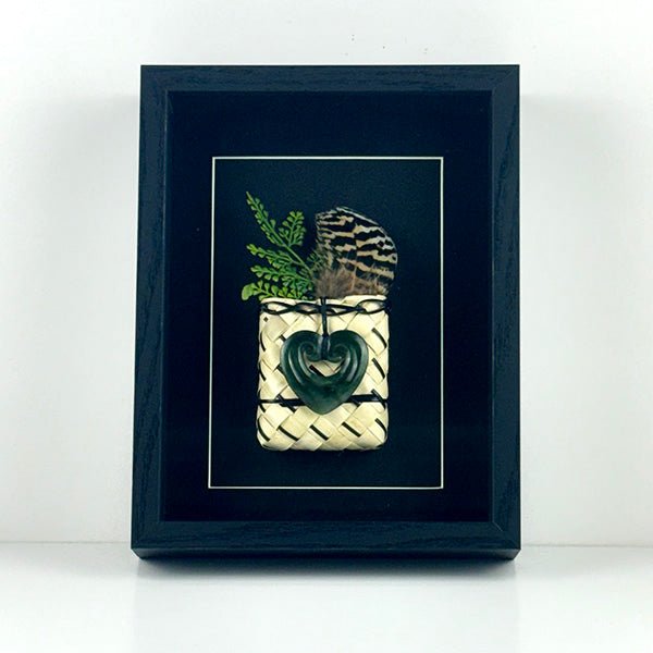 Genuine NZ Greenstone Heart Necklace Wall Art - ShopNZ