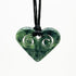 Genuine NZ Greenstone Heart Necklace with Two Inner Koru - ShopNZ